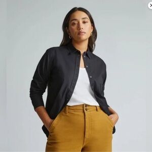 Everlane The Silky Cotton Relaxed Shirt - Size 4 Normcore: Crisp Button Downs